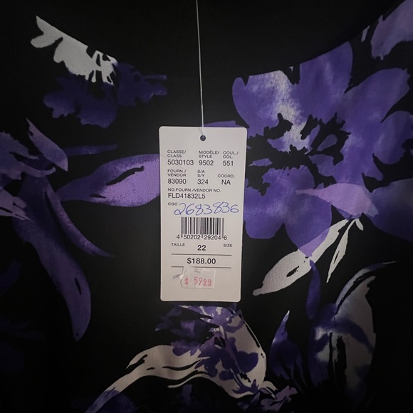 Floral Black and Purple Dress - Picture 2 of 2